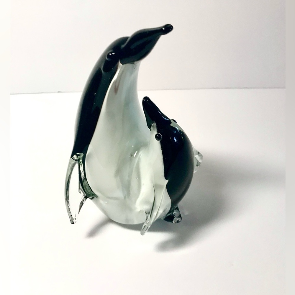 Father & Child Empire Penguins, Hand Blown Glass Figurine
